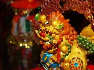 祭祖台上的獅子